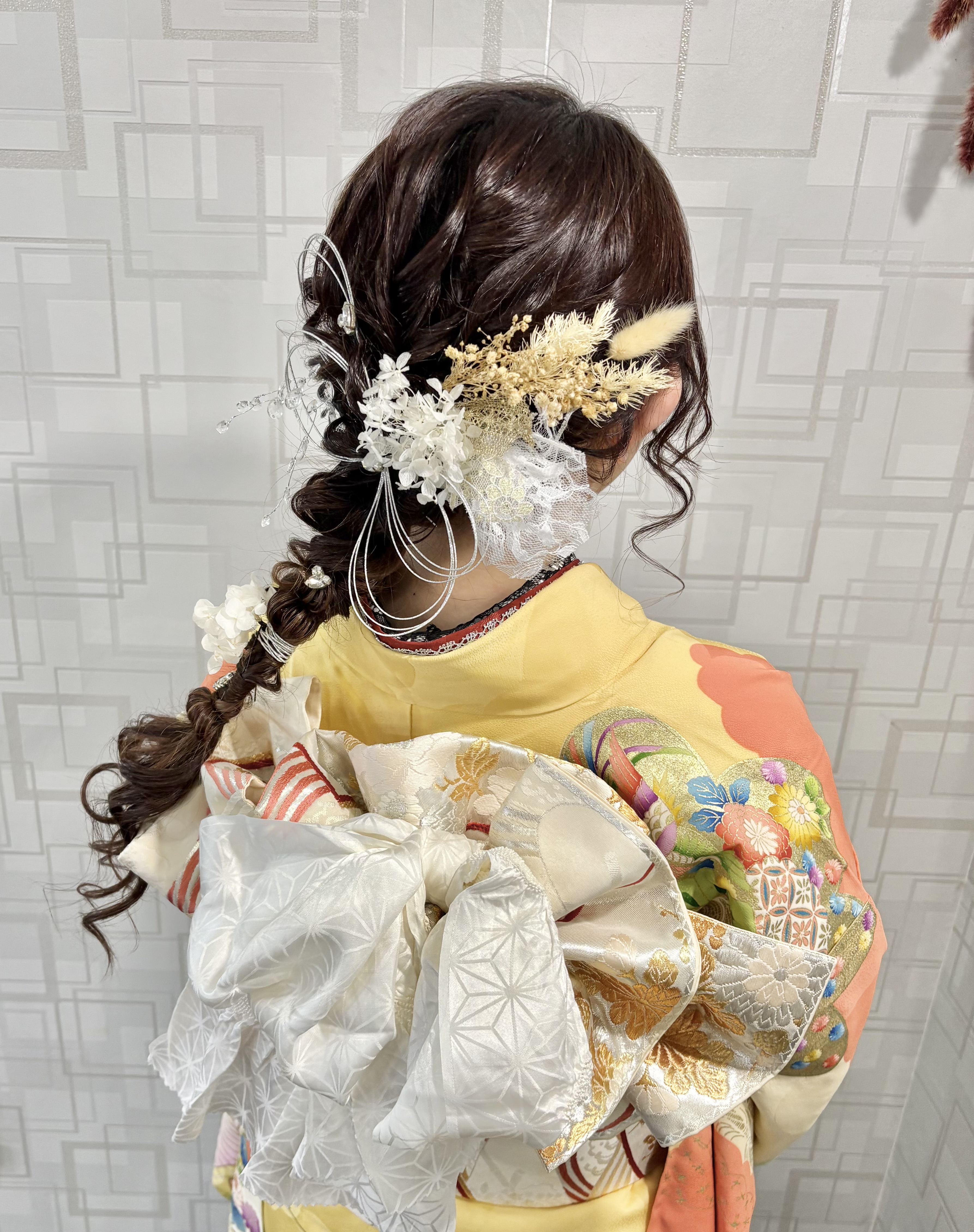 ママ振袖アレンジのスタイリング例